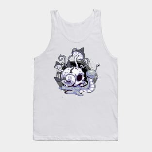 Snail Skull   Black& White goth Tank Top